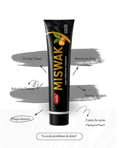 Dentifrice Miswak Charbon XXL 170g - Luvéa